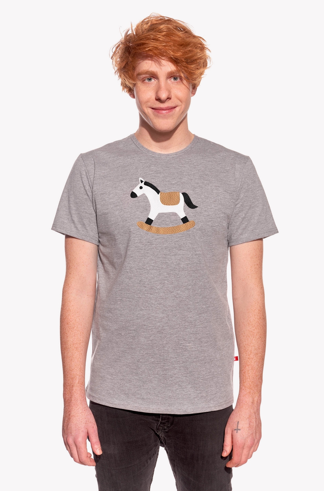 Shirt with rocking horse