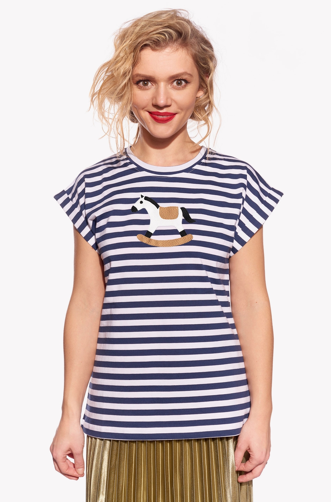 Shirt with rocking horse