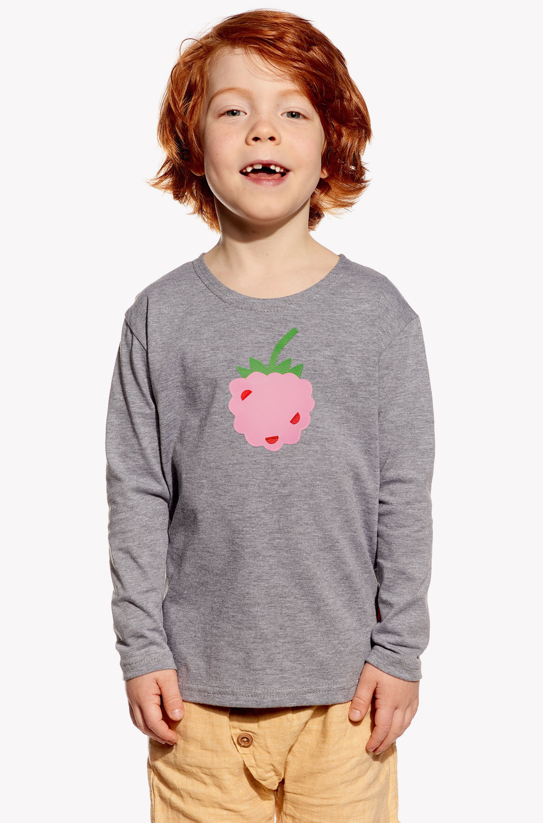 Shirt with raspberry