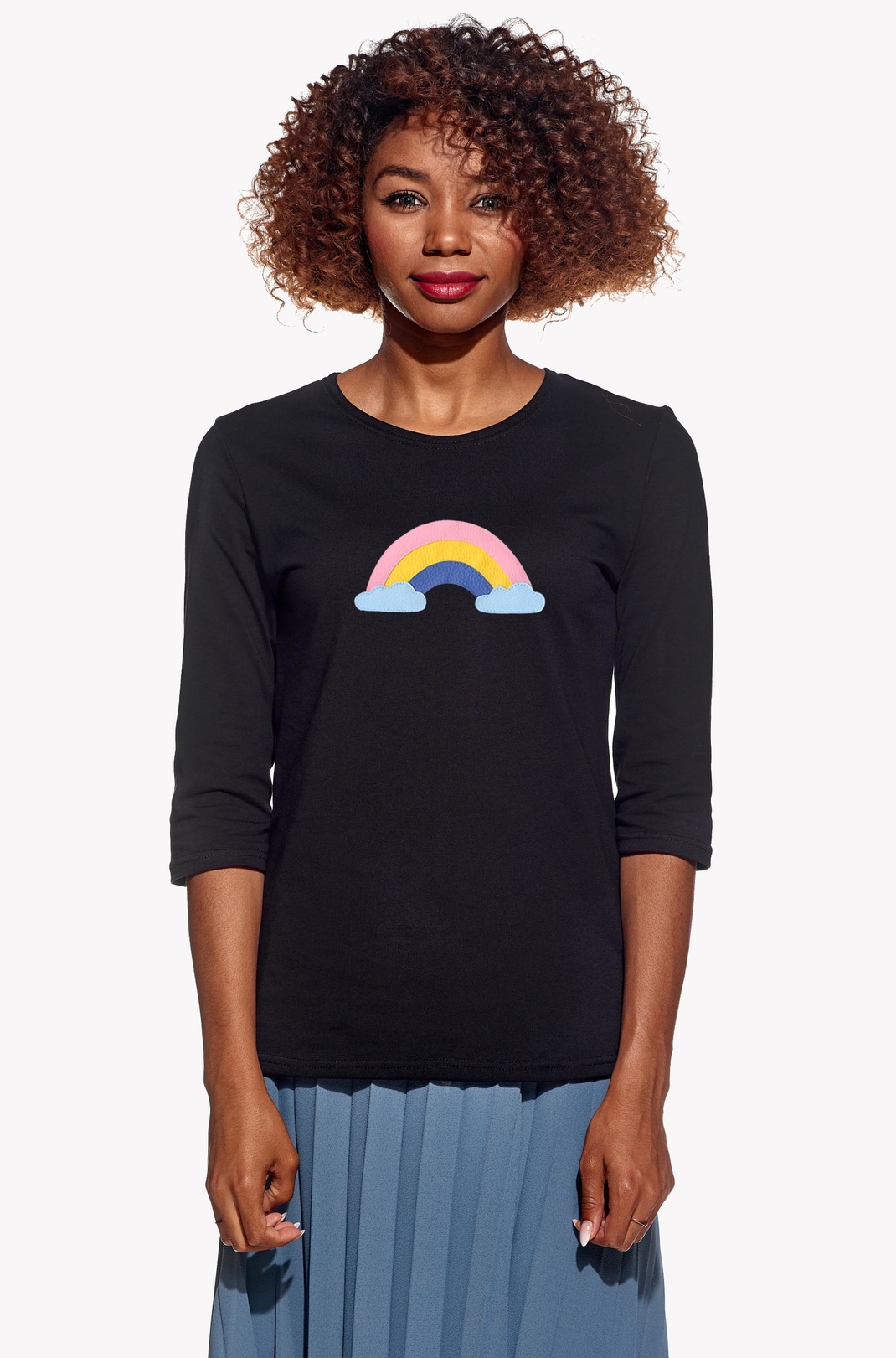 Shirt with a rainbow