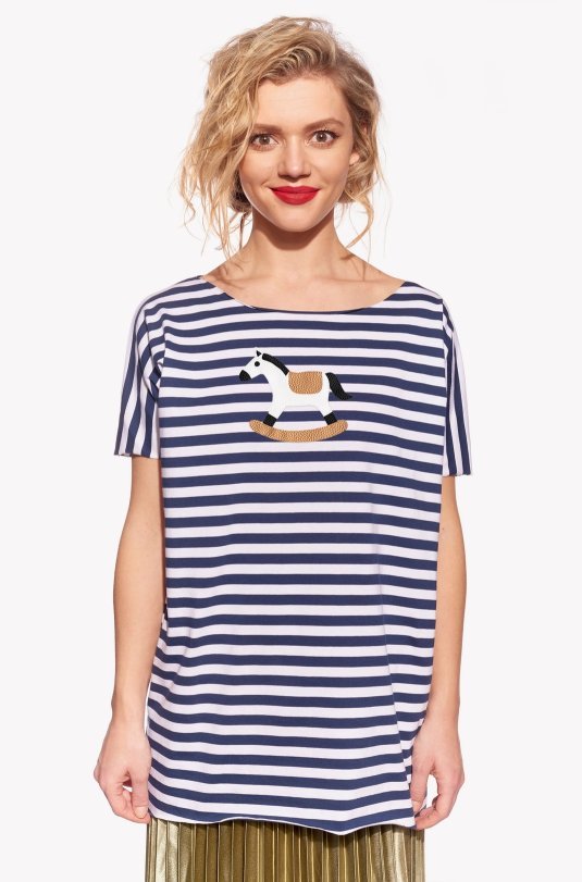 Shirt with rocking horse