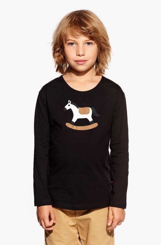 Shirt with rocking horse