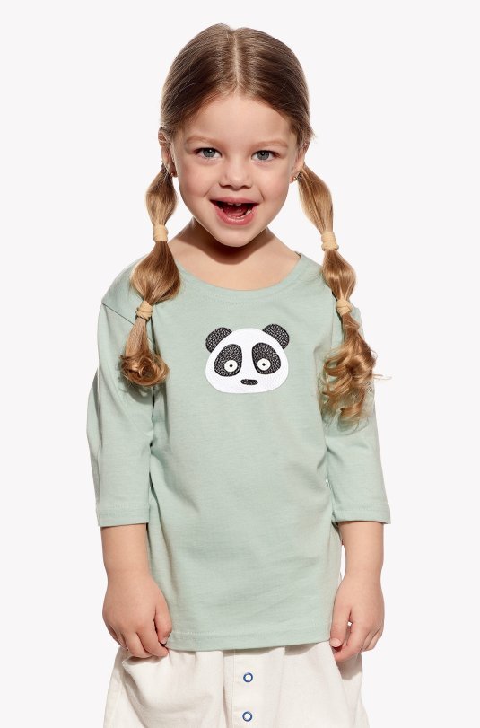Shirt with panda bear