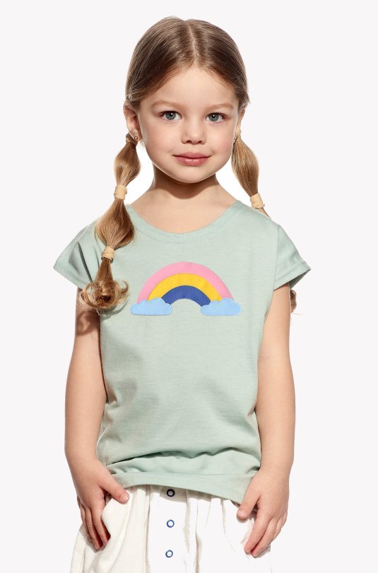 Shirt with a rainbow
