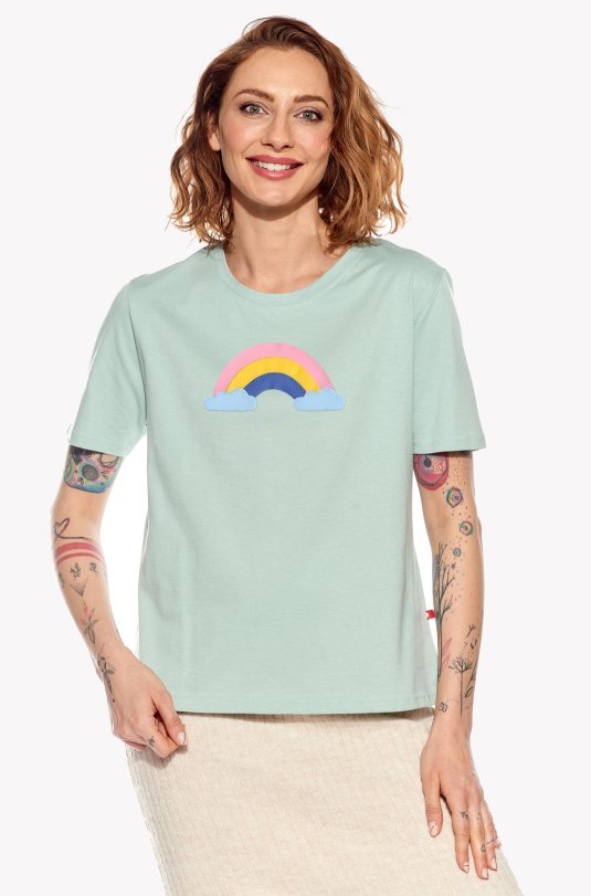 Shirt with a rainbow