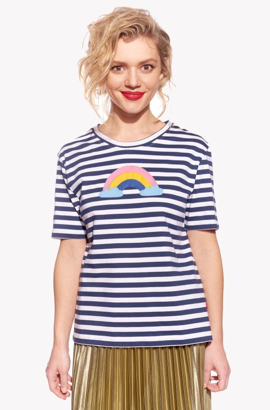Shirt with a rainbow