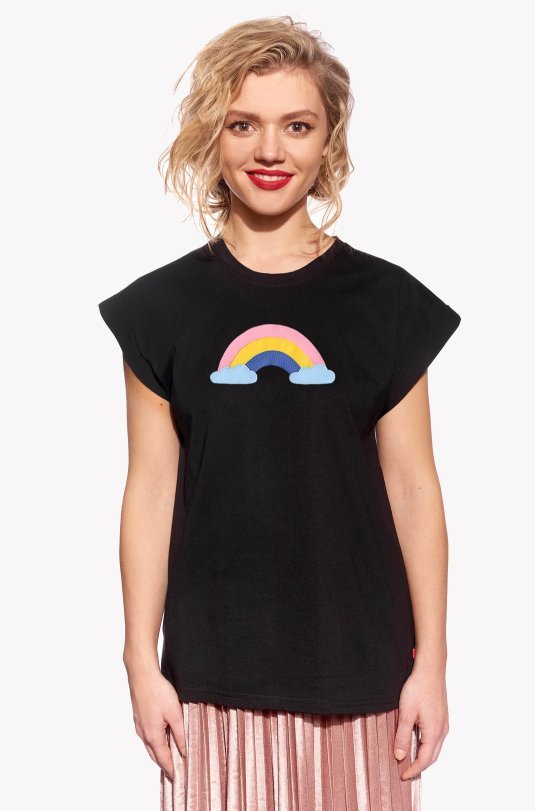 Shirt with a rainbow
