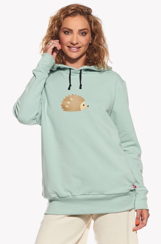 Kapucnis pulóver sündisznóval