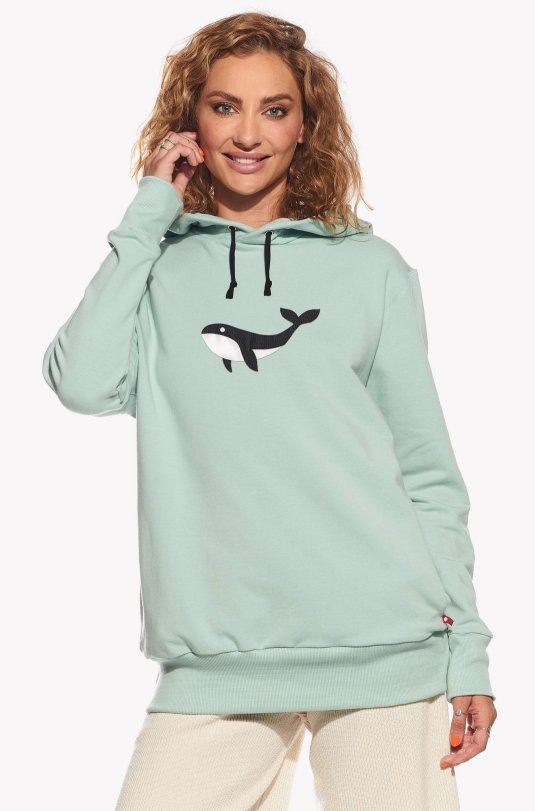 Hoodie with whale