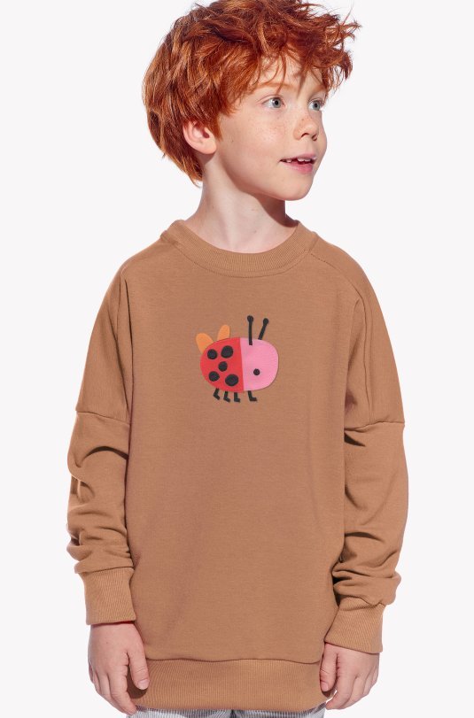 Sweatshirt mit einem Marienkäfer