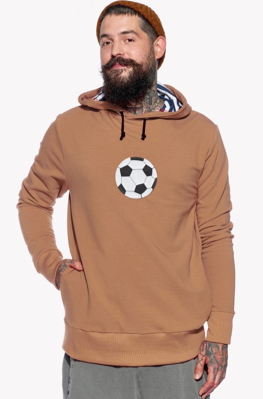 Hoodie with soccer ball