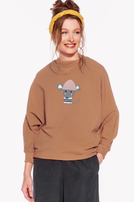 Kapucnis pulóver egérrel