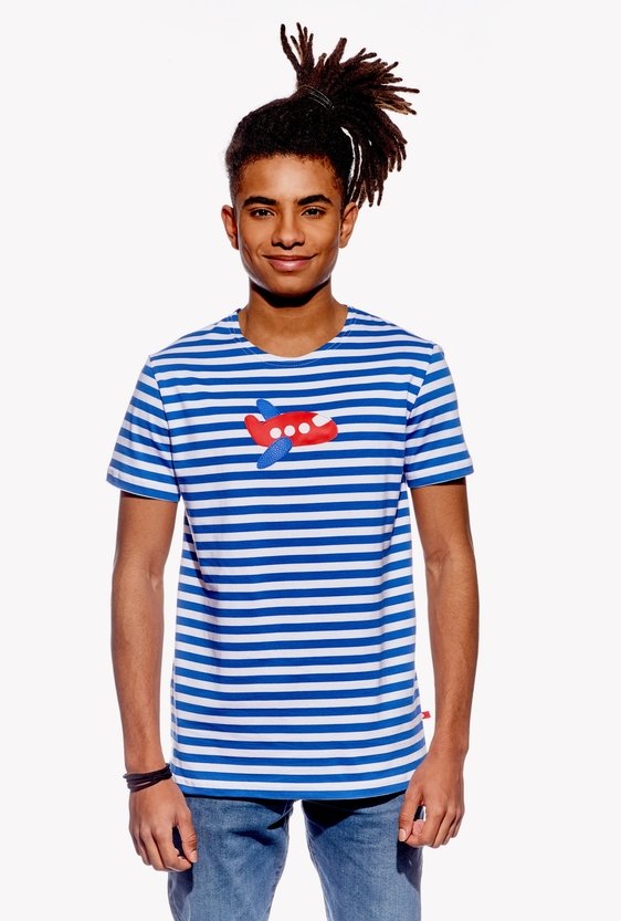 Shirt with an airplane