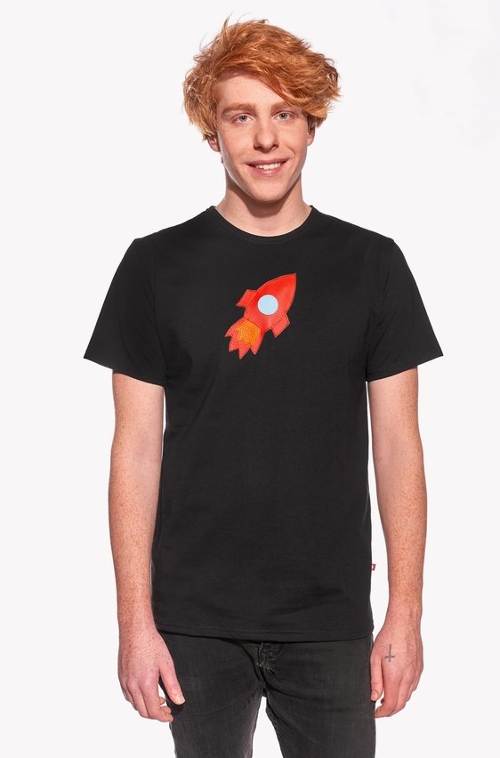 Shirt with rocket