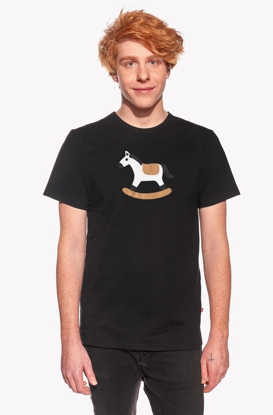 Shirt with rocking horse