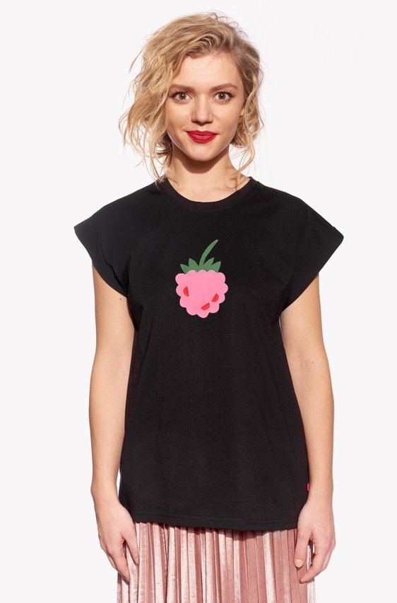 Shirt with raspberry