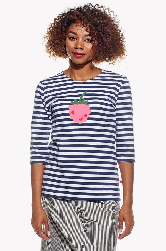 Shirt with raspberry