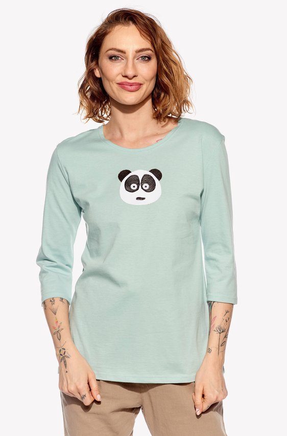 Shirt with panda bear