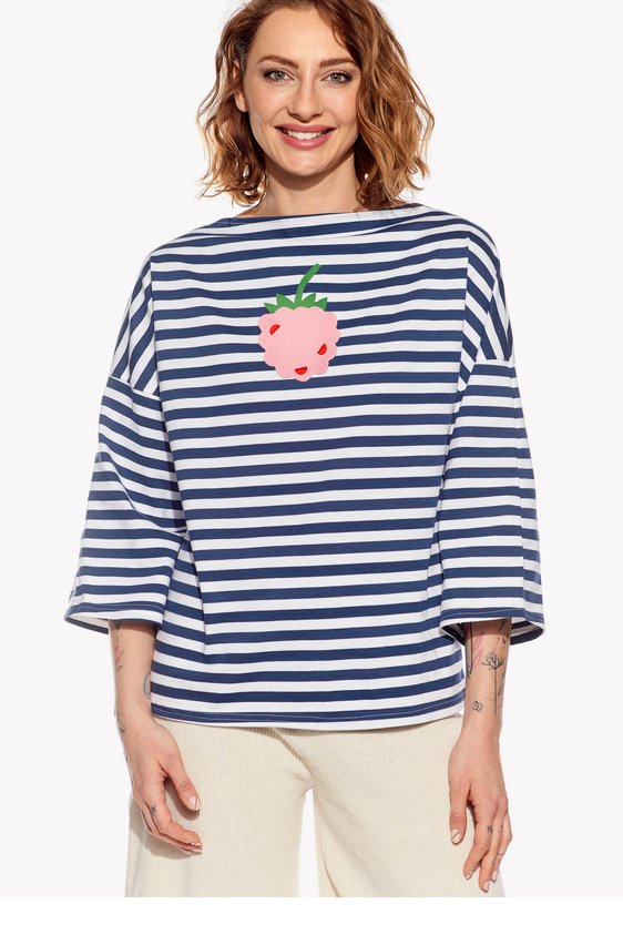 Shirt with raspberry