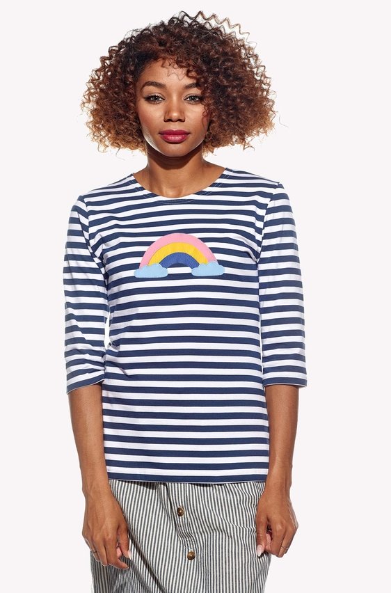 Shirt with a rainbow