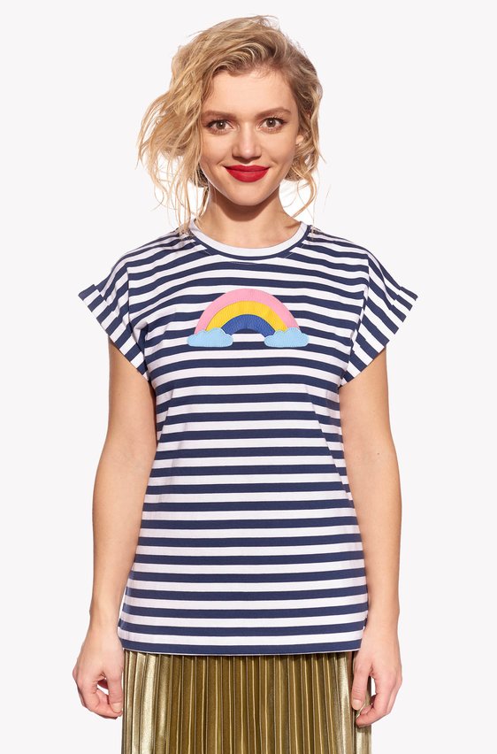 Shirt with a rainbow