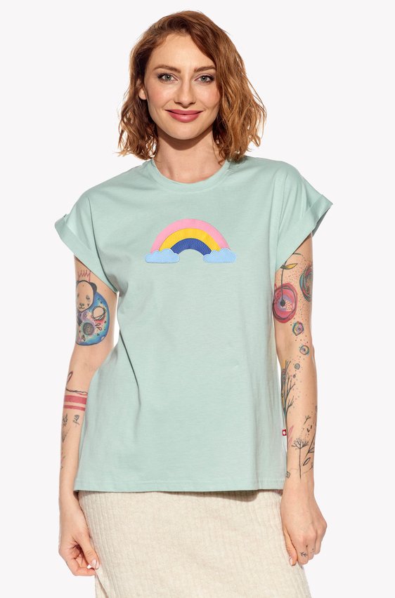 Shirt with a rainbow