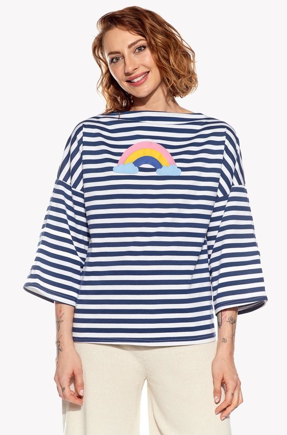 Shirt with a rainbow