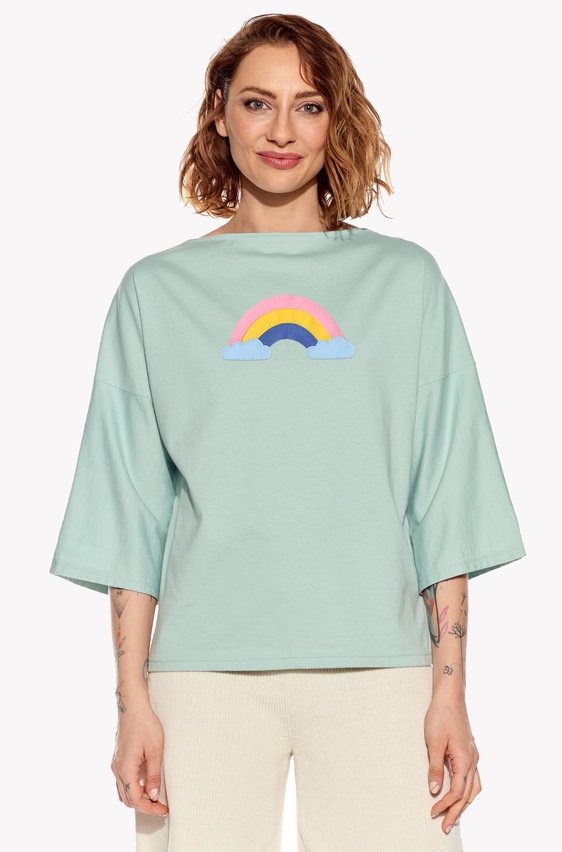 Shirt with a rainbow