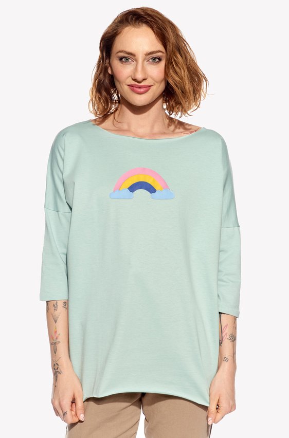Shirt with a rainbow
