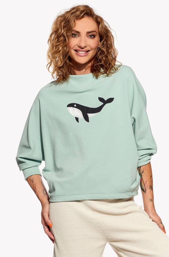 Hoodie with whale
