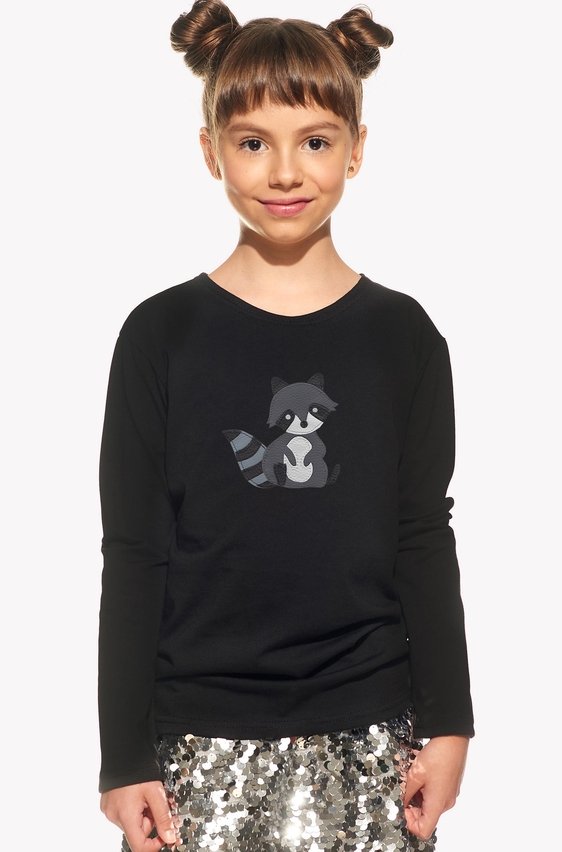 Shirt with raccoon