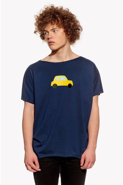 Artur, Pánske tričko, Krátky rukáv, Tmavomodré, Auto, Pískacie (Velkosť XL)
