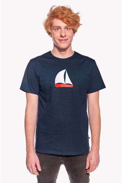 Samo, Pánske tričko, Tmavomodré, Loďka (Veľkosť XXL)