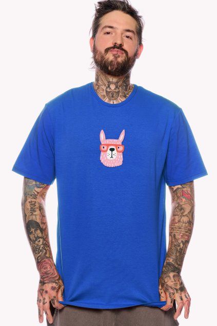 Samo, Pánske Tričko, Královska modrá, Lama (Veľkosť XXL)