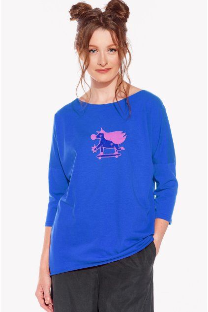 Sara, Dámske tričko, Královska modrá, Unicorn (Veľkosť XXS)