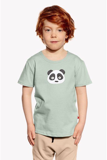 Leo, Detské tričko, Mentolové, Panda (Veľkosť 98)