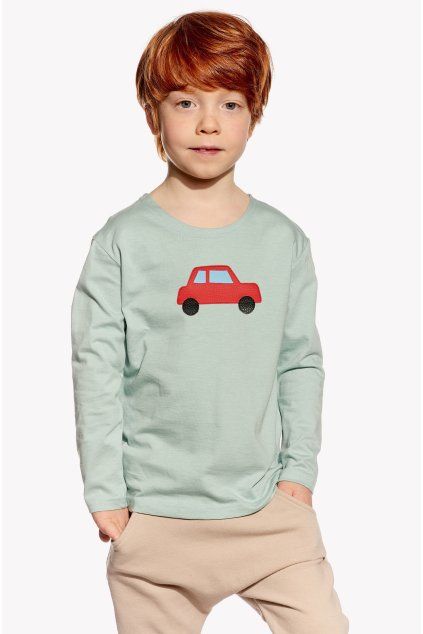 Maty, Detské tričko, Mentolové, Auto (Veľkosť 98)