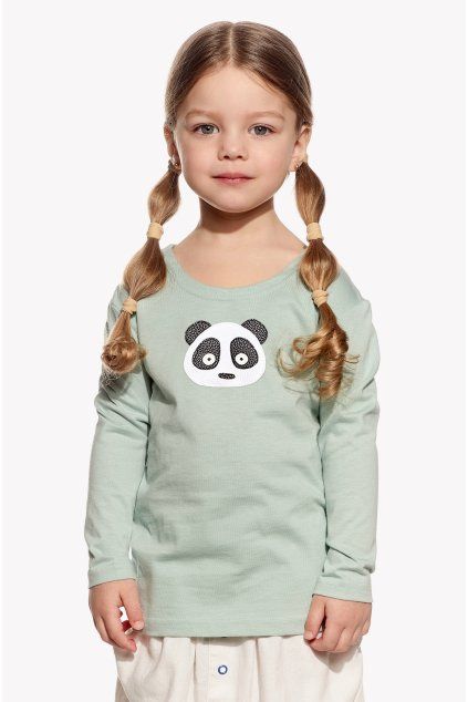 Lana, Detské tričko, Mentolové, Panda (Veľkosť 98)