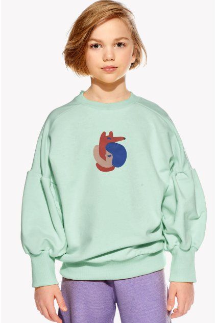 Fiona, Detská Mikina, Mentolová, Hug (Veľkosť 98)