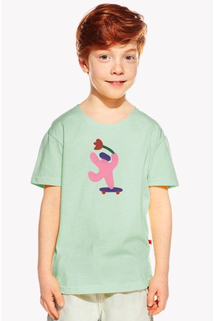 Leo, Detské tričko, Mentolové, Skater (Veľkosť 98)