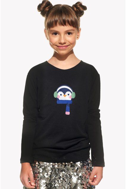 Lana, Detské tričko, Čierne, Pingu (Veľkosť 98)