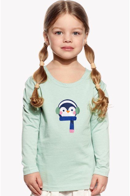 Lana, Detské tričko, Mentolovozelené, Pingu (Veľkosť 98)