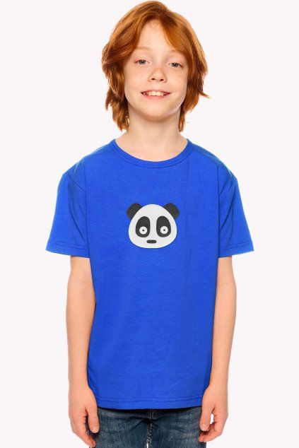 Leo, Detské tričko, Královska modrá, Panda (Veľkosť 98)