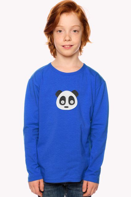 Maty, Detské tričko, Královska modrá, Panda (Veľkosť 98)