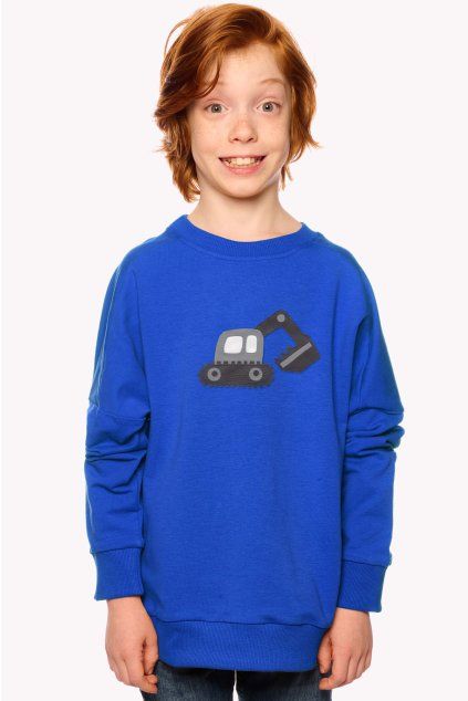Natan, Detská mikina, Královska modrá, Bager (Veľkosť 98)