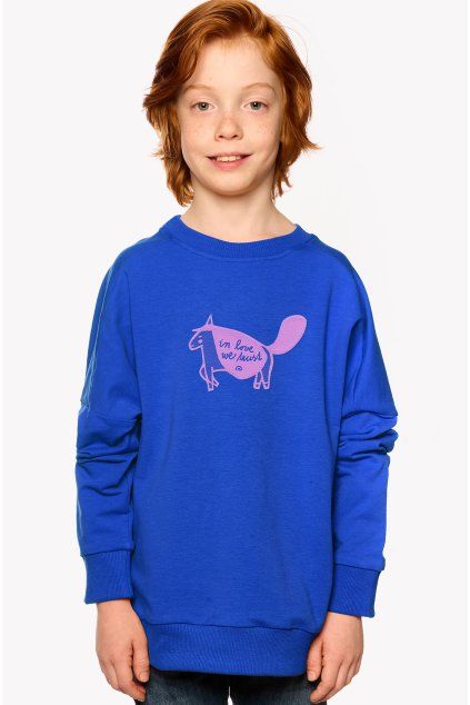Natan, Detská mikina, Královska modrá, Unicorn (Veľkosť 98)