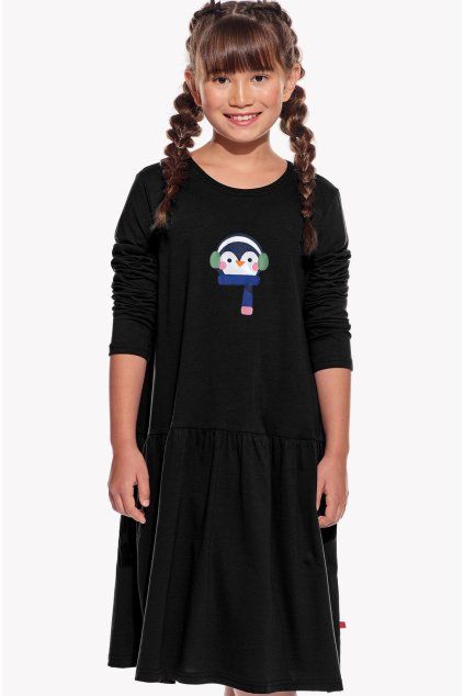Mara, Detské šaty, Čierne, Pingu (Veľkosť 98)