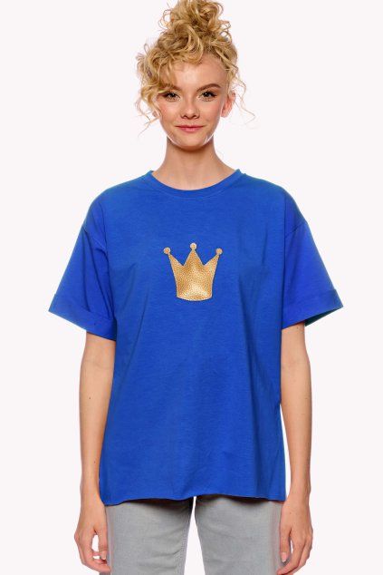 Kinga, Dámske tričko, Královska modrá, Korunka (Veľkosť XS)