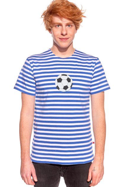 Samo, Pánske tričko, Modrý pásik, Futbalka (Veľkosť XXL)