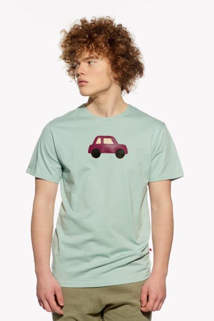 Samo, Pánske tričko, Mentolové, Auto (Veľkosť XXL)